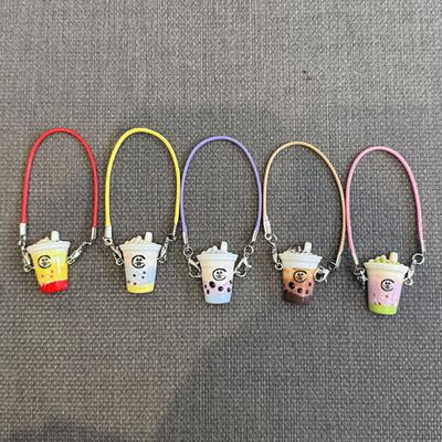 Miniaturní hrníček na bubble tea Sponka do vlasů Příslušenství DIY Krémové epoxidové Panenka Šperk Přívěsek Dekorativní součást