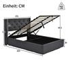 Lit double 140x200cm - MUVOE - Vintage - Métal - Rangement - Matelas inclus