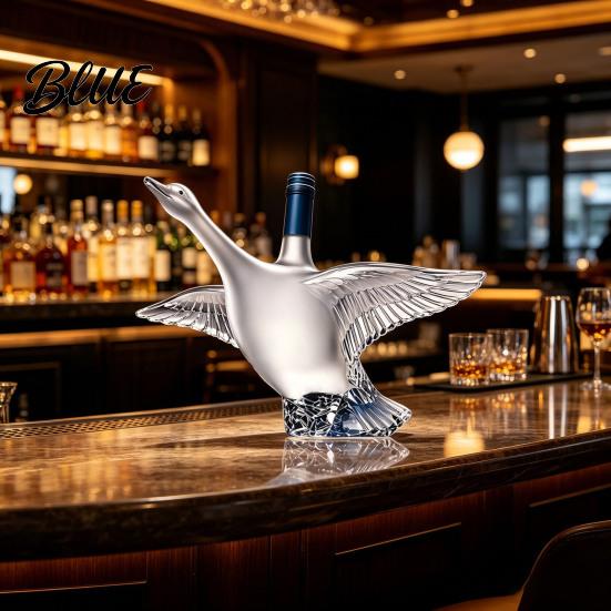 Decorative Liquor Bottle Goose Bird Shape Whiskey Decanter 3D Glass Animal Bar Cabinet Decor for Display 350ml Art Wine Dispenser Home Design