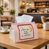 1pc Cute Typography Illustration Tissue Box Multifunctional, Love Quote Moon Star Playful Suitable for Home, Parties, And Car Decoration. This Decorat