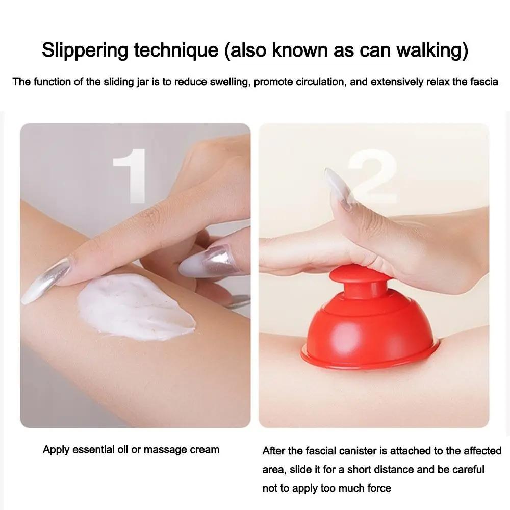 Portable Silicone Vacuum Cupping Press Type Scraping Silicone Cupper Anti Cellulite Therapy Masajeador