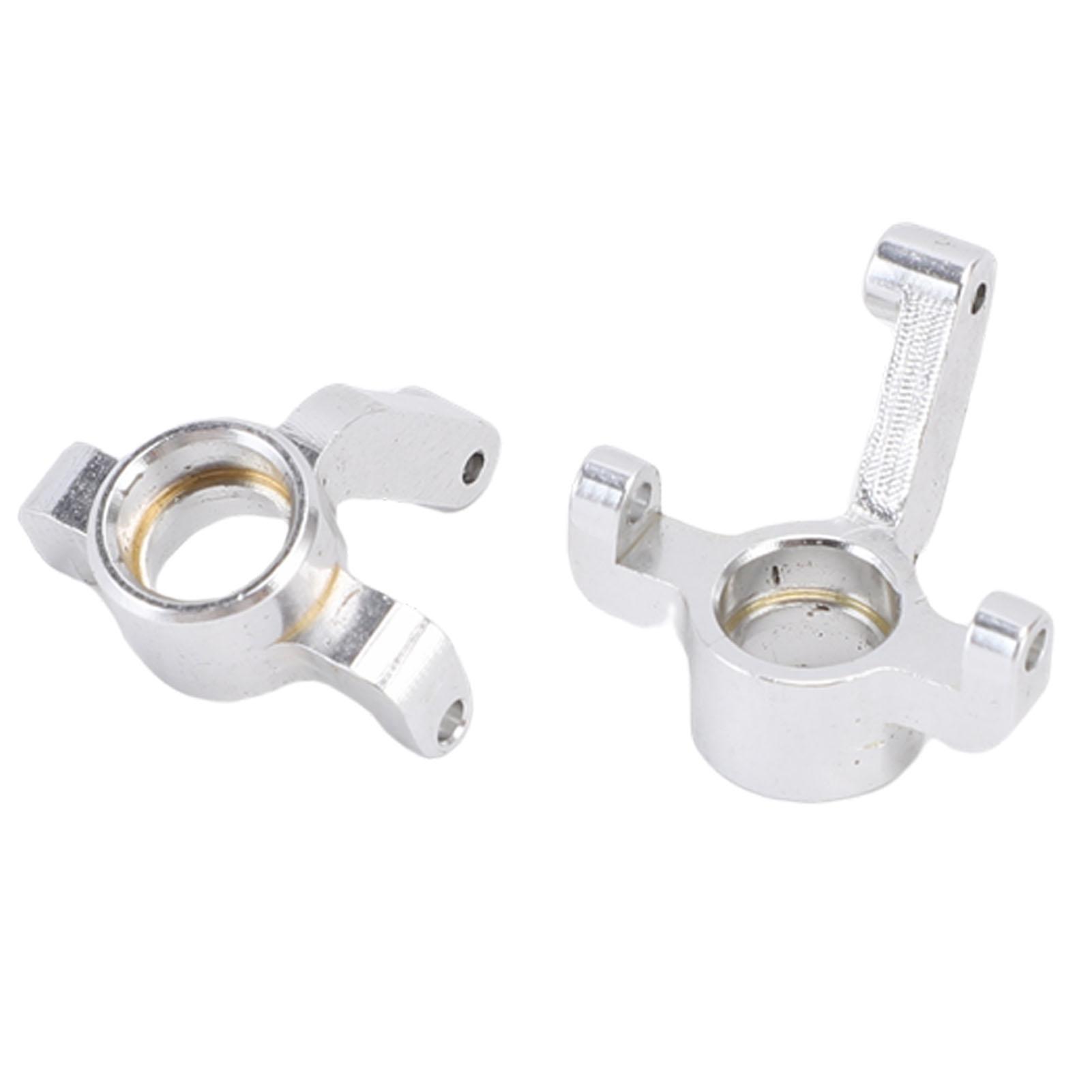 

RC Car Front Steering Hub Carrier High Strength Alloy Steering Knuckle Front Steering Cup for 1 24 RC Car Red Silver срібний