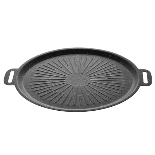 

Grill Pan, Yakiniku Plate, Frying Pan, Baking Tray, Outdoor Grill Plate, Yakiniku Frying Pan, Disc-Shaped Frying Pan, 30cm Diameter, Non-Stick, Anti-S