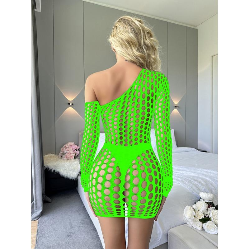 Sex Underwear Hip Skirt Long Sleeve Sexy Hollow Mesh Skirt