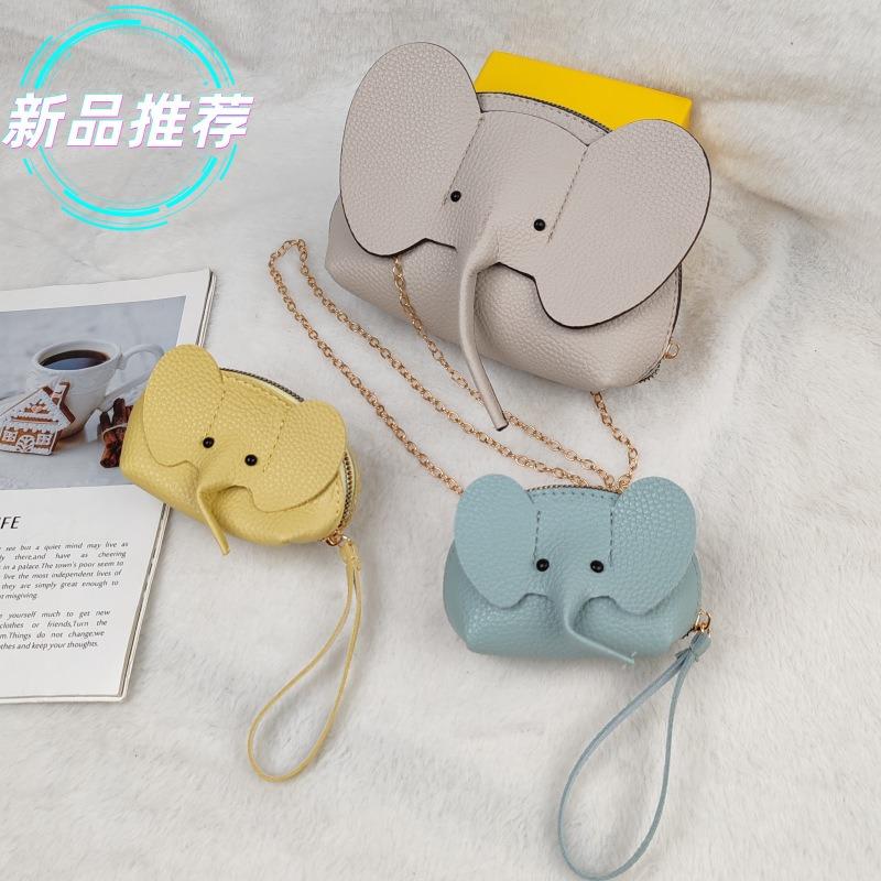 New Pu Messenger Women's Bag Creative and Fashionable Shoulder Elephant Bag Versatile Cute Baby Elephant Change Bag Mouth Red Envelope