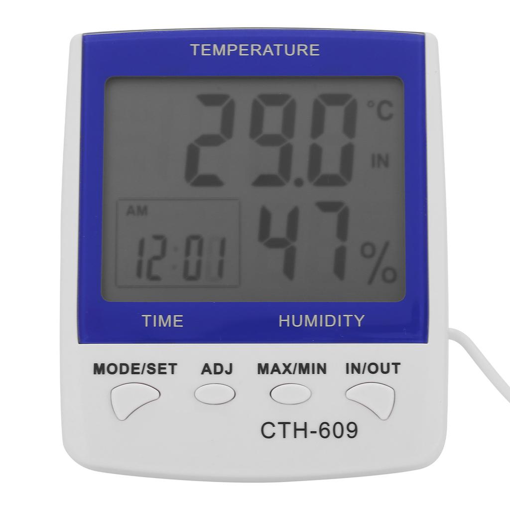 CTH‑609 Digital Thermometer Hygrometer Wall Mounted Temperature Humidity Meter for Home Farm Greenhouse
