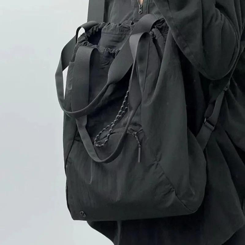 Unisex 2025 New Style Backpack Sports Nylon Bag Underarm Single Shoulder Waterproof Sports Commuter Drawstring Storage Bag