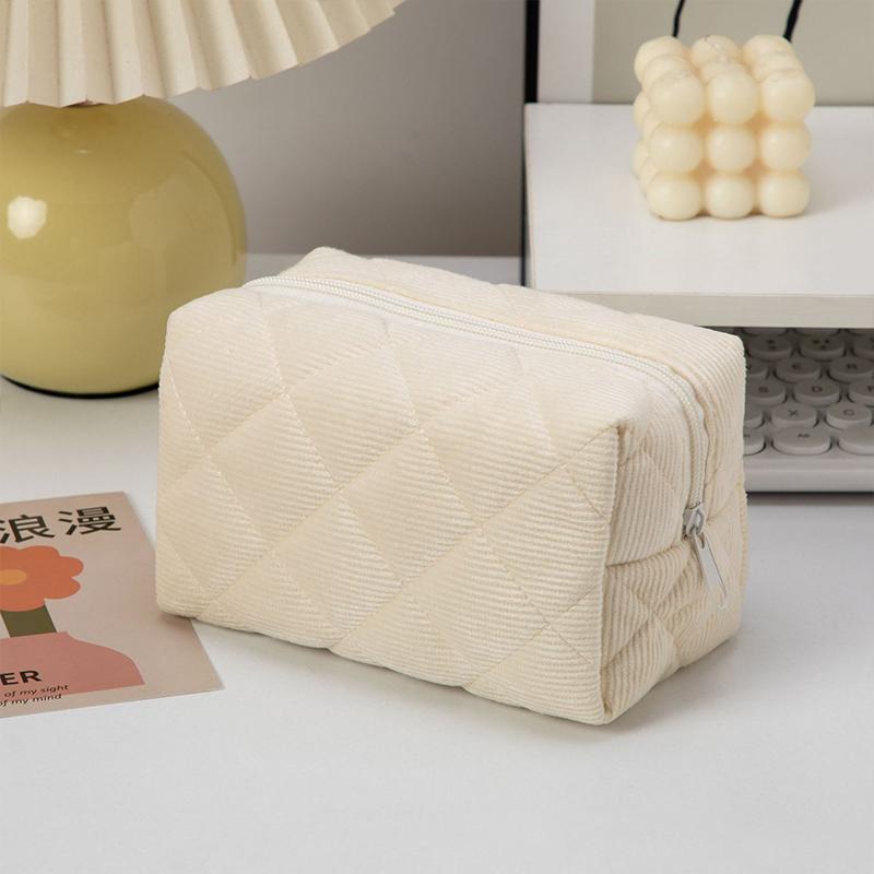 Cestovní přenosná minimalistická kosmetická taška s velkou kapacitou a měkkým úložným prostorem s mašlí