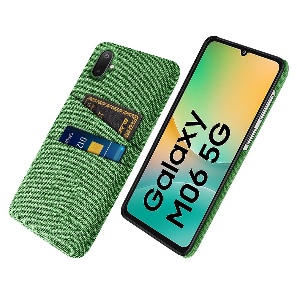 For Samsung Galaxy A06 5G/M06 5G Case Cloth+Hard PC Phone Cover with Dual Card Slots