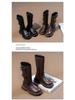 2025 Girls' High-Top Long Boots: Stylish Autumn/Winter Princess Boots with Plus Velvet Cotton