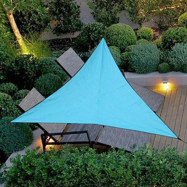3x3x3M Portable Foldable Waterproof Triangle Sunshade Outdoor Sunscreen Tent Camping Tent Beach Sunshade Cloth