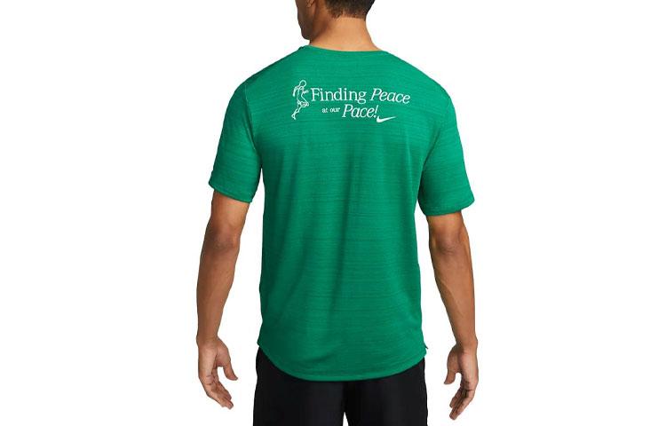 Nike T Shirts Men's Malachite Crew Neck Moderate Straight Fit FB9037-365