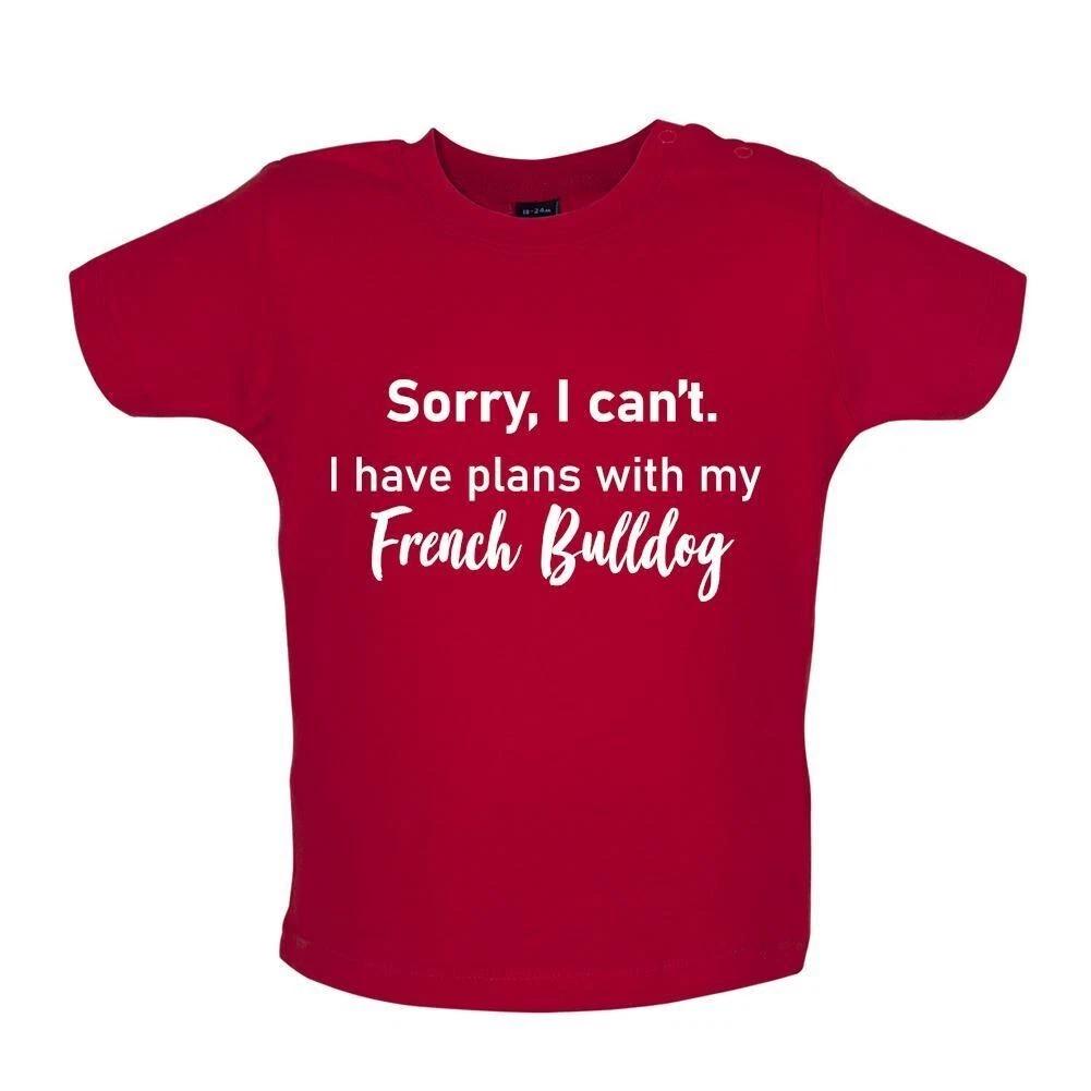 

J Ai Plans With My French Bulldog - Baby Kids T-Shirt / Body- Dog Animal Bull Dog 100