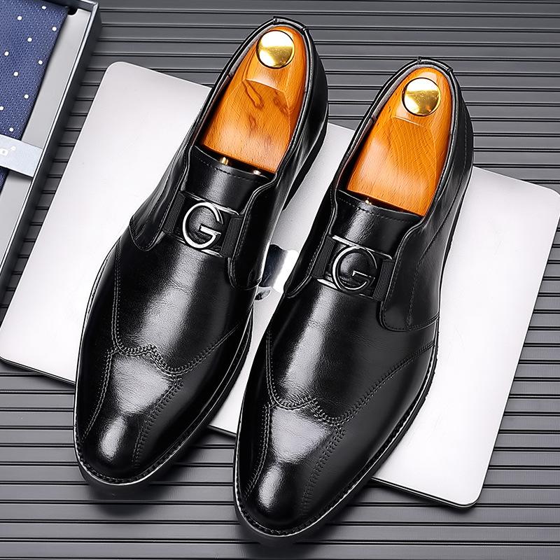 

Мода Весна Осень Новые дизайнерские мужские туфли Модные повседневные туфли из коровьей кожи класса люкс Мужские однотонные туфли на платформе для мужчин 38 чёрный