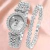 Ladies Watch Diamond Jewelry Watch, Women's Watch Quartz Watch Digital Watch Necklace Watch Set