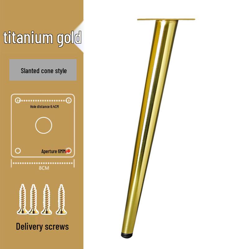 White Metal Cone Legs for Tables, Desks, Sofas, Cabinets, and More