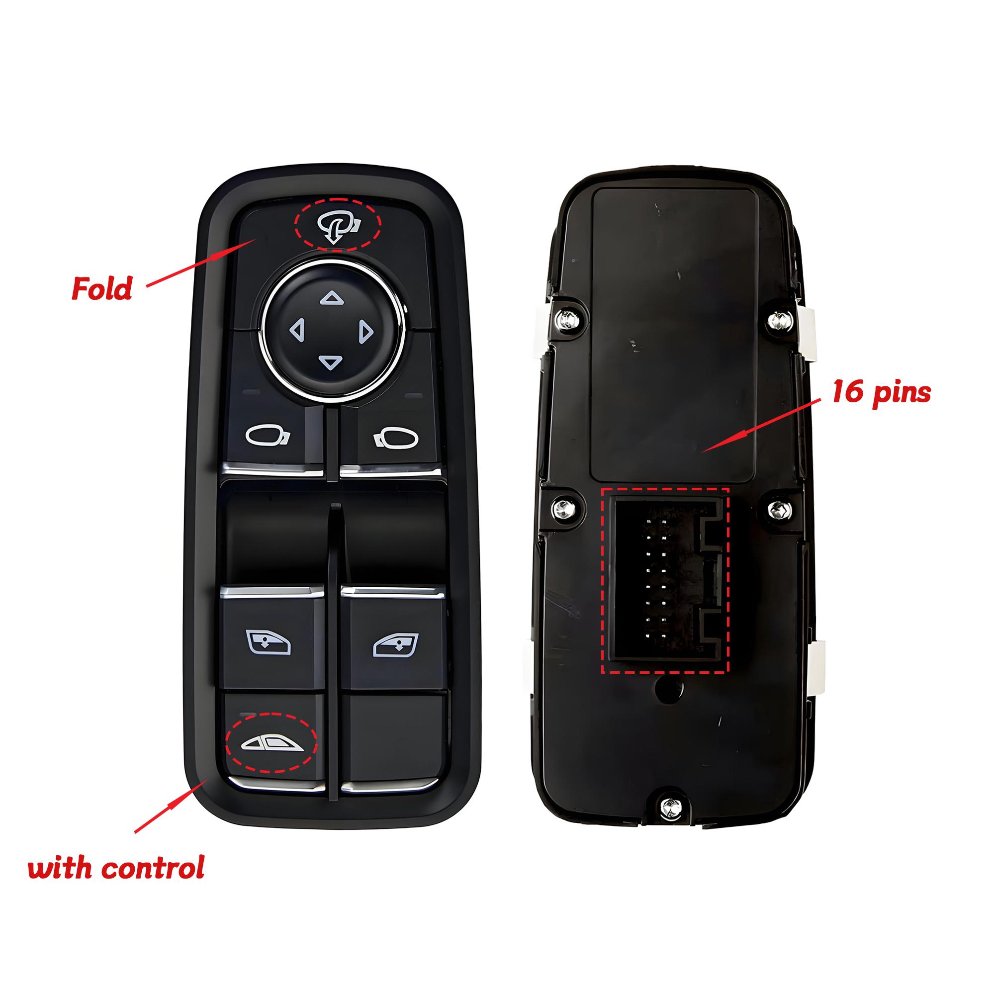 99161315702DML Для Porsche 911 718 991 Boxster Cayman Carrera 2012-, Электрическая кнопка-переключатель управления стеклоподъемником 99161315702DML