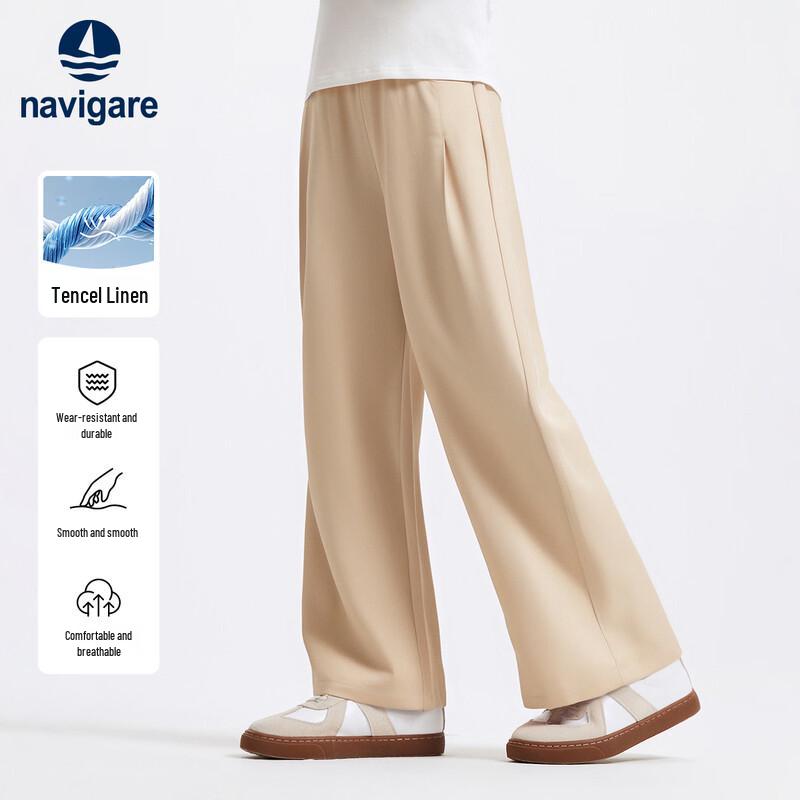 Navigare Girl s Natural Linen Straight-Leg Pants 165