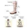 Retro wasteland fringed knight boots women's 2025 autumn and winter new thick heel but knee pile boots fashion boots