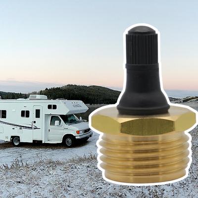 Messing Sproeier Uitblaasplug met Schrader Ventielen Efficiënte Uitblaasadapter Sproeisysteem Winterklaar Maken voor Aanhanger