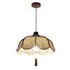 Wabi-Sabi Retro Japanese Mid-Century Fabric Chandelier for Bedroom, Restaurant, or Bar