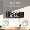 JALL 16" Large Digital Wall Mount Clock, Count Down Timer, Alarm, Big LED, RGB Color, DST, Temperature for Living Room Classroom Desk, Xmas, Birthday