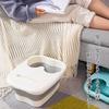 Foldable Foot Bath Bucket, Compact Storage, Space-Saving, Keeps Feet Warm, Lightweight, Portable, for Home Use (White)
