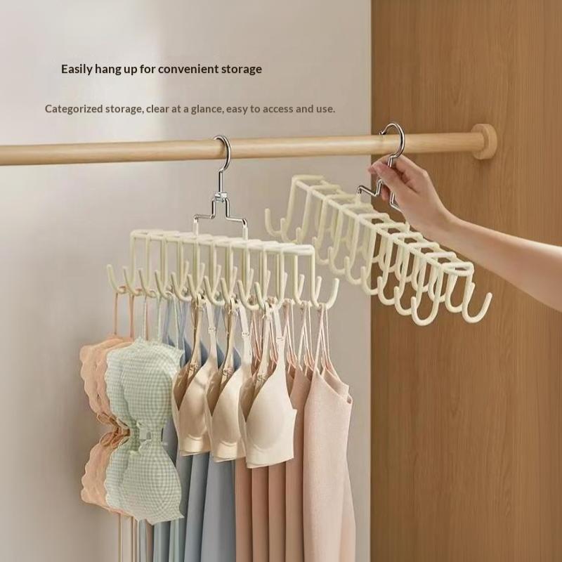 Multiple Suspender Hanger Waterproof Non-Slip Storage Hook for Underwear Vest Bra Tie Small Apartment Closet Organizer