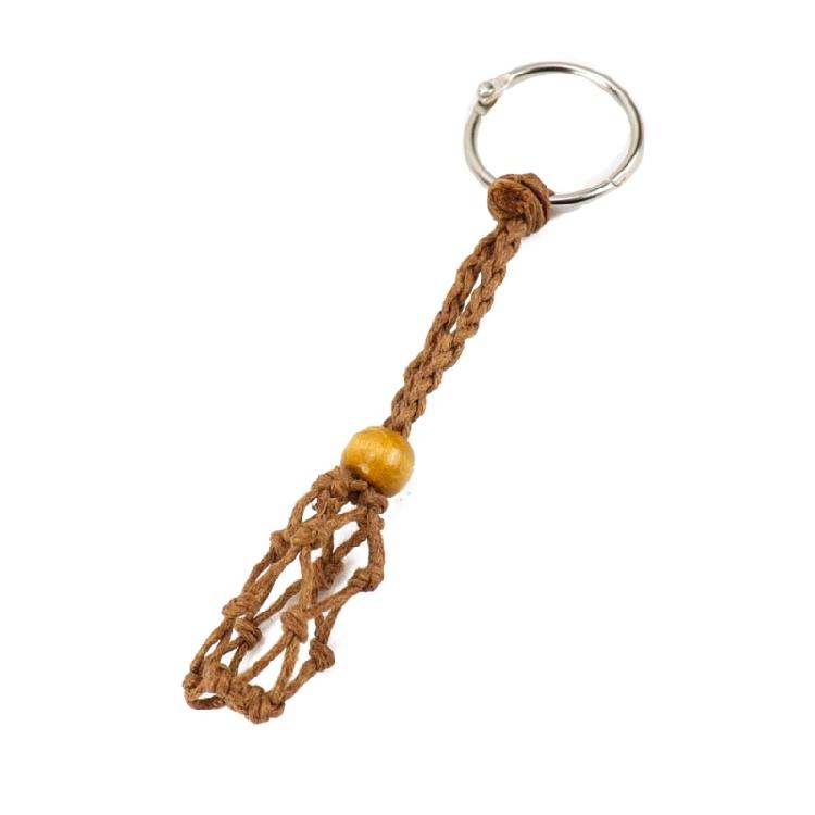 Crystal Stone Holder Hanging-Ornaments Keychain Adjustable Bag Charm Decors Cord Empty Stone Holder Keychain
