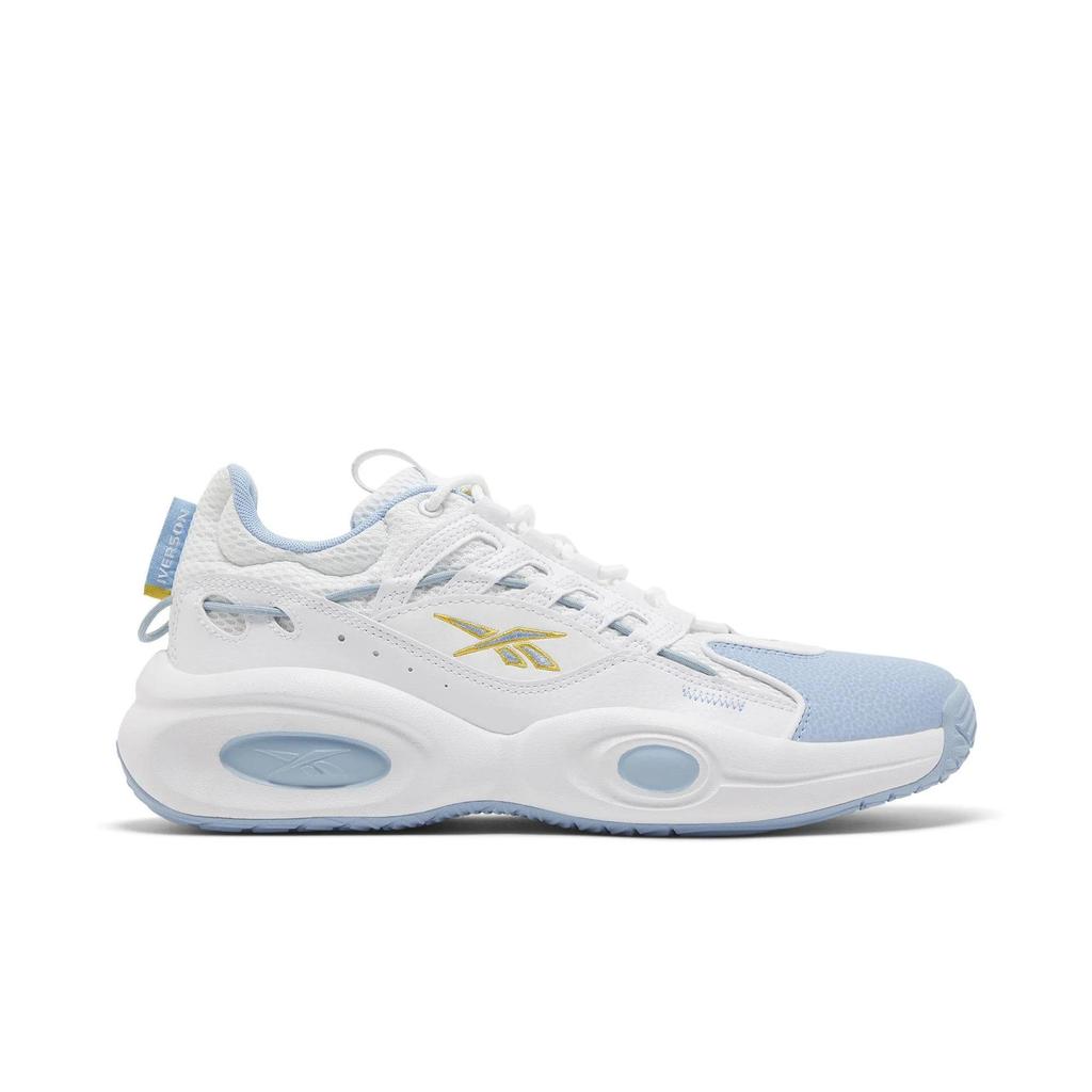Reebok Solution Mid 'Nuggets' (Unisex) Footwear White / Fluid Blue / Toxic Yellow Vintage Basketball Shoes GX8930