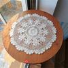 Table Mats Round Handmade Cotton Pad Crochet Kitchen Coaster Tablecloth Placemat Lace Doilies Christmas Table Mats