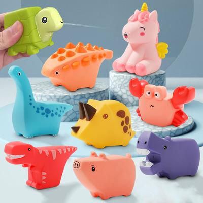 Baby Bath Toys for Kids 6Pcs/Set Rubber Animals Children's Bathroom Water Bathtub Toys Toddler Summer Swimming Pool Squeeze Toys