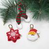 Christmas-themed Bag Charm Stylish Santa Claus Keychain Snowflake-shape Coin Purse Niche Design Headphone Bag New Versatile Gift