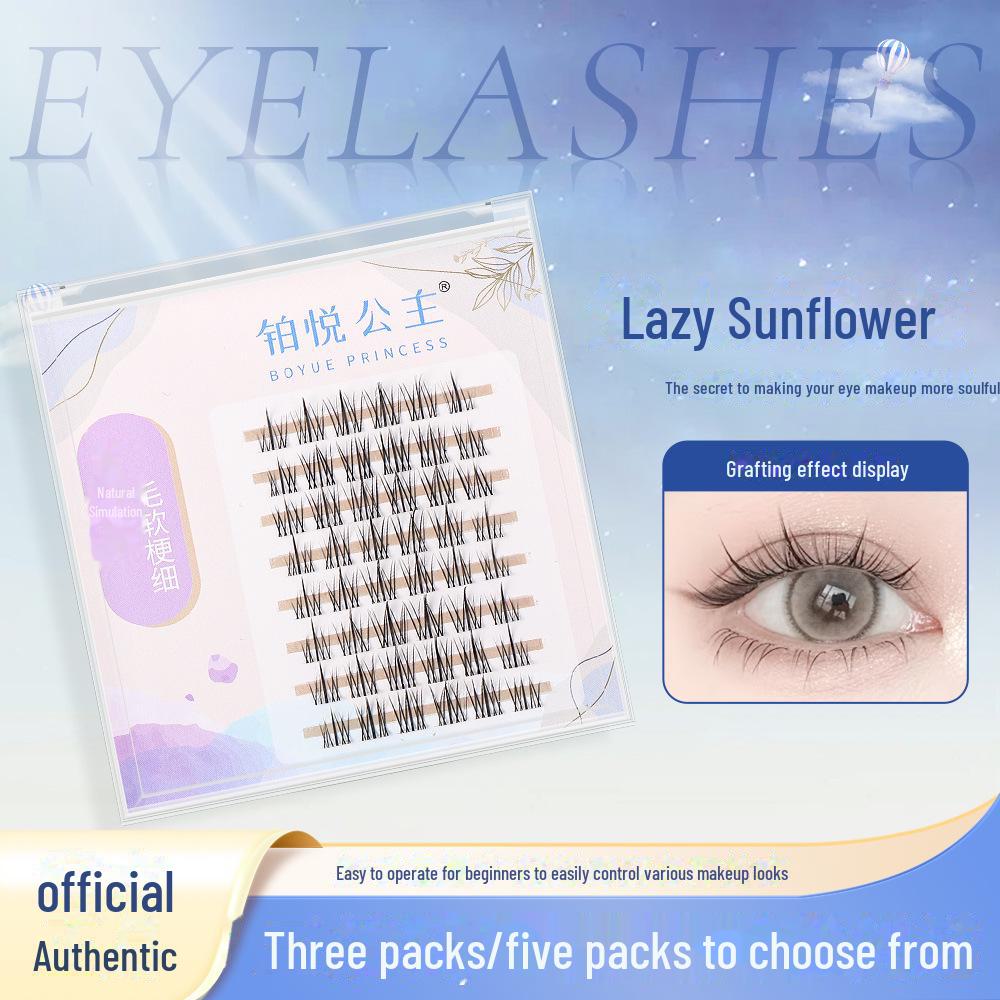 

Sunflower Trilogy Natural Soft Stem Eyelashes - Fairy Cartoon Style for Novice Users 8 rows/Sunflower Trilogy Black Stem