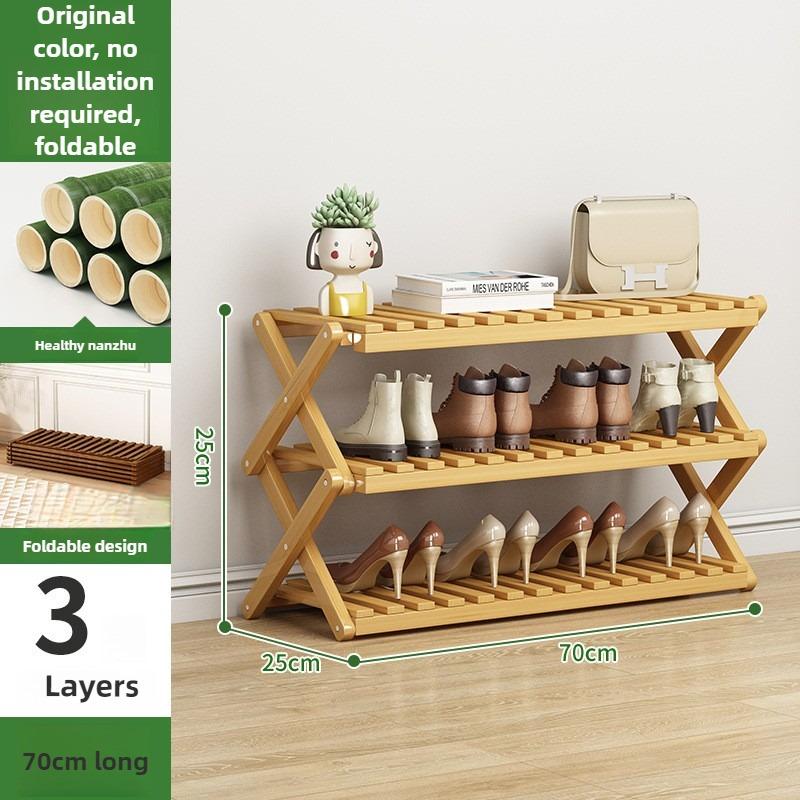 Portable Folding Shoe Rack, Required Space Saving Shoe Shelf for Dormitory Apartment Rental, Multi-Tier Shoe Organizer Storage
