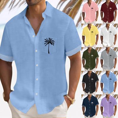 Hawaiian Shirt For Men, Men's Vintage Button Down Bowling Shirts Short Sleeve Summer Beach Shirt