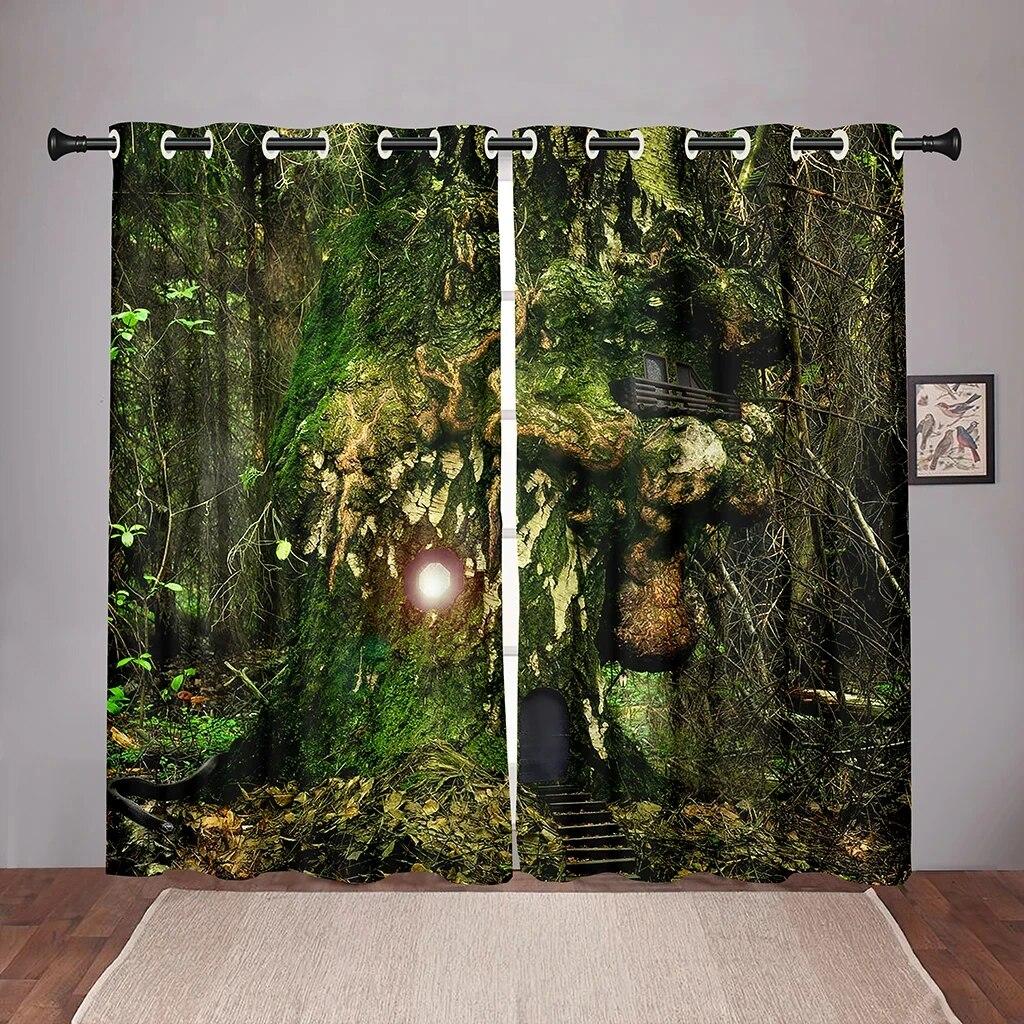 Natura leśny liść drzewa zaciemniające zasłony okienne do sypialni salon łazienka Kicthen DoorHall wysokie cieniowanie różne wzory