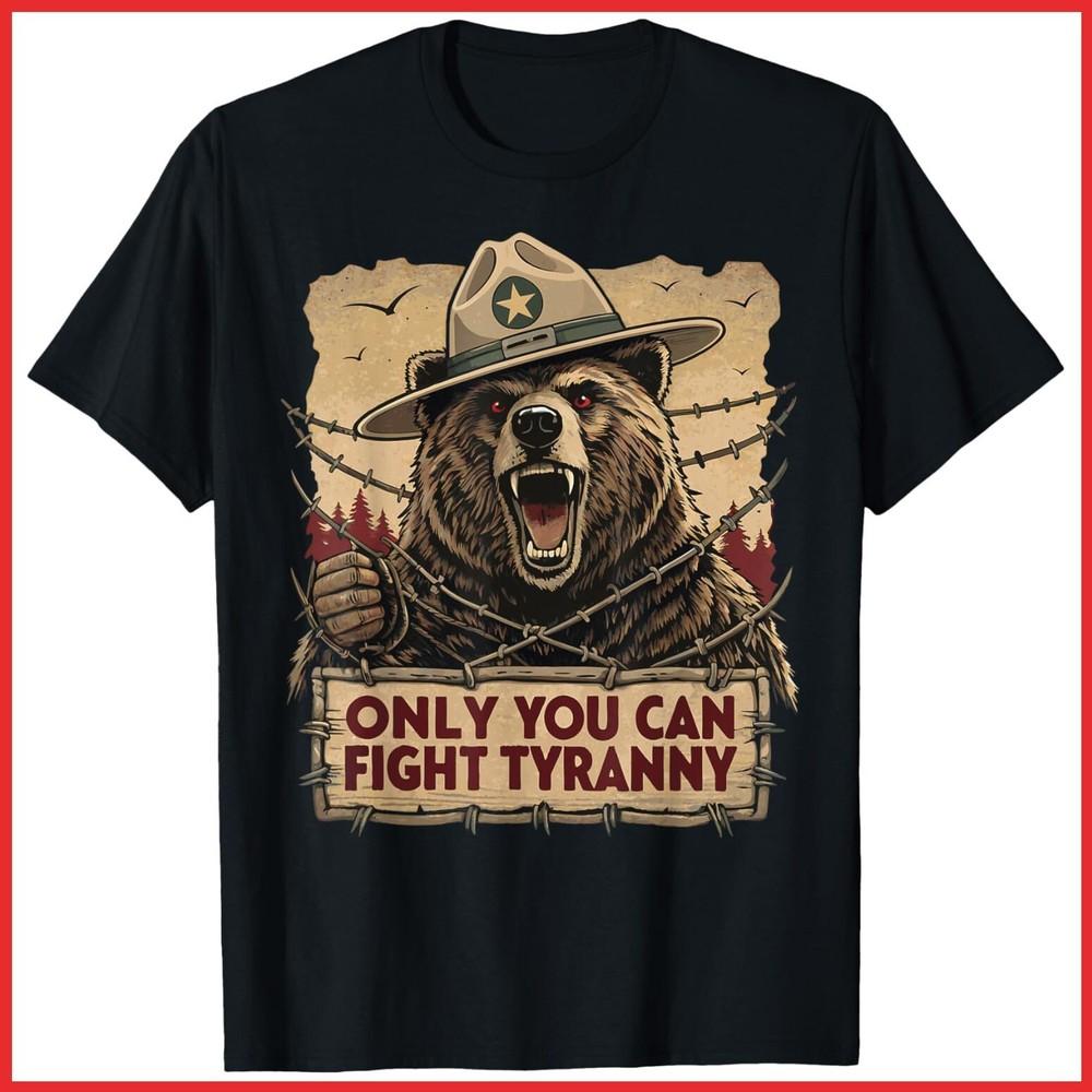 Only You Can Fight Tyranny Defend Democracy Black Cotton T-Shirt Unisex T-Shirt XXXXL