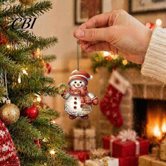 Holiday Party Supplies 12/24/36Pcs Gingerbread Christmas Outdoor Decorations, Hanging Ornaments, 2D Double Sided Customized Souvenirs Xmas Decor