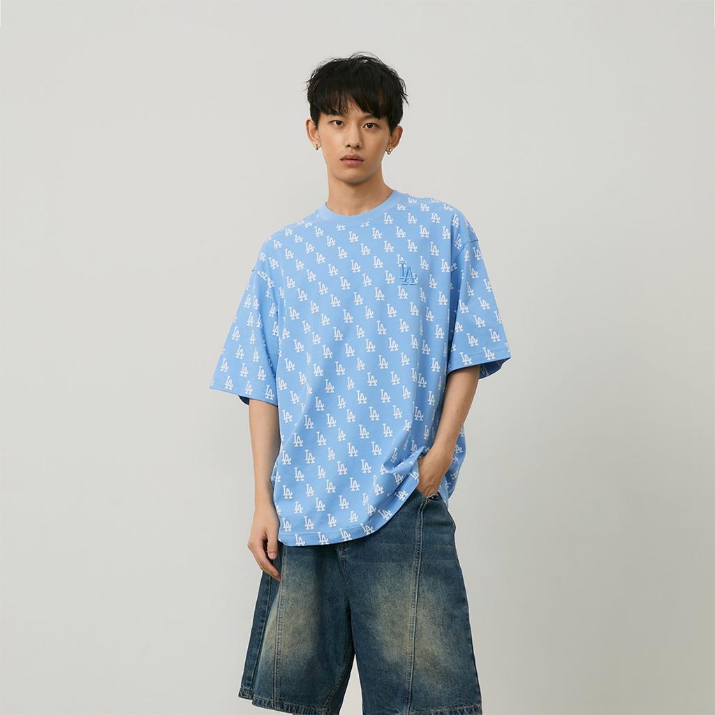 MLB SS24 T Shirt Unisex Sky Blue 3ATSM1143-07SBS