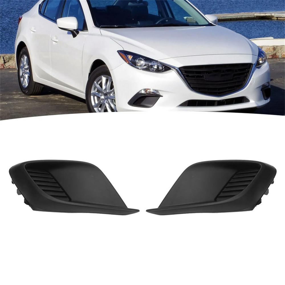 2Pcs Front Bumper Fog Light Covers Set Left&Right For Mazda 3 2014-2016 Us Stock