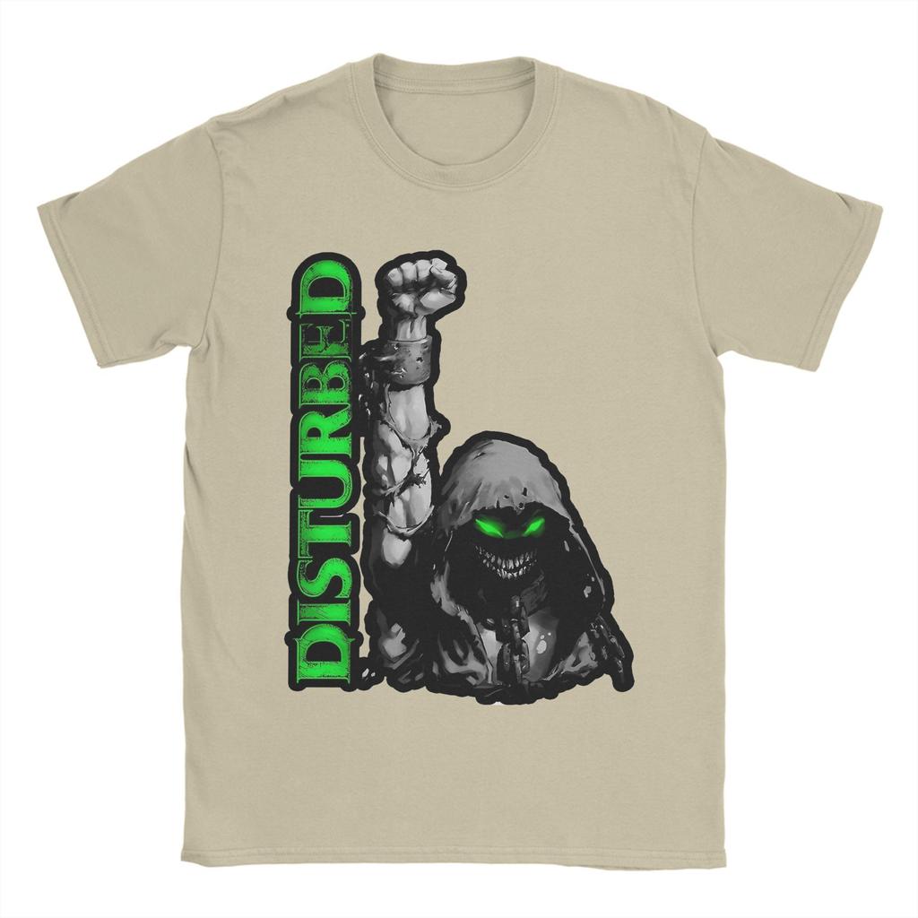 Men Warrior In Spirit Disturbed Band T Shirt Pure Cotton Tops Novelty Short Sleeve Round Neck Tee Shirt Plus Size T-Shirt