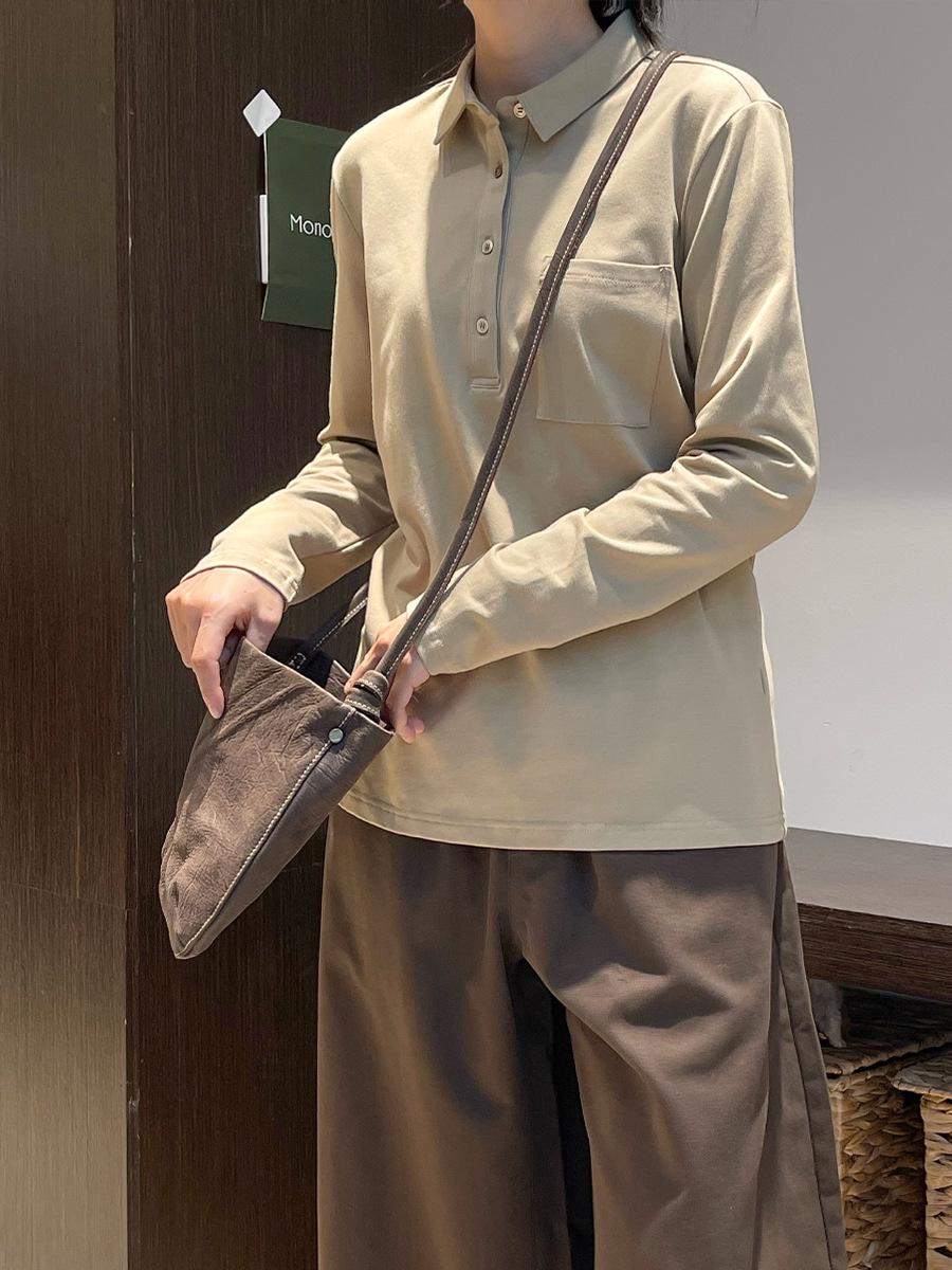 

PLUS Women s High-Elastic Long-Sleeve Knitted Blouse with Lapel 2XL (130-145 lbs)