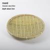 Handmade Bamboo Weaving Sieve Basket Storage and Snack Plate Set