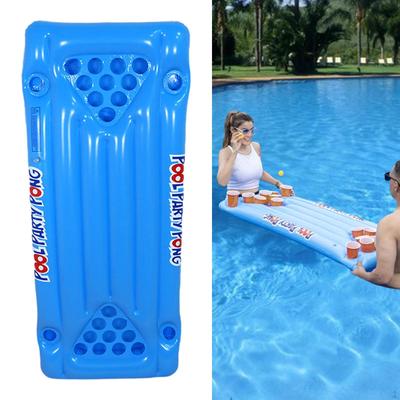 Inflatable Beer Pong Pool Float Floating Bed for Water Park Beach Party