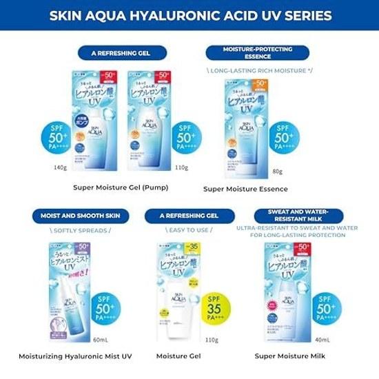 Skin Aqua 50+ UV Super Moisture Gel Large Capacity Pump Type Sunscreen Fragrance-Free 1 Piece (x 1)