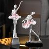 Resin Ballet Dancer Sculpture Girl Figurines Elegant Statues  Decoration for Cabinet Desktop