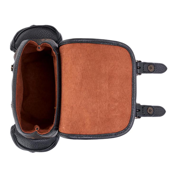 Coach Hitch 13 Classic Logo Carriage Pattern Print Mini Backpack Men backpack Charcoal CE507-A7U