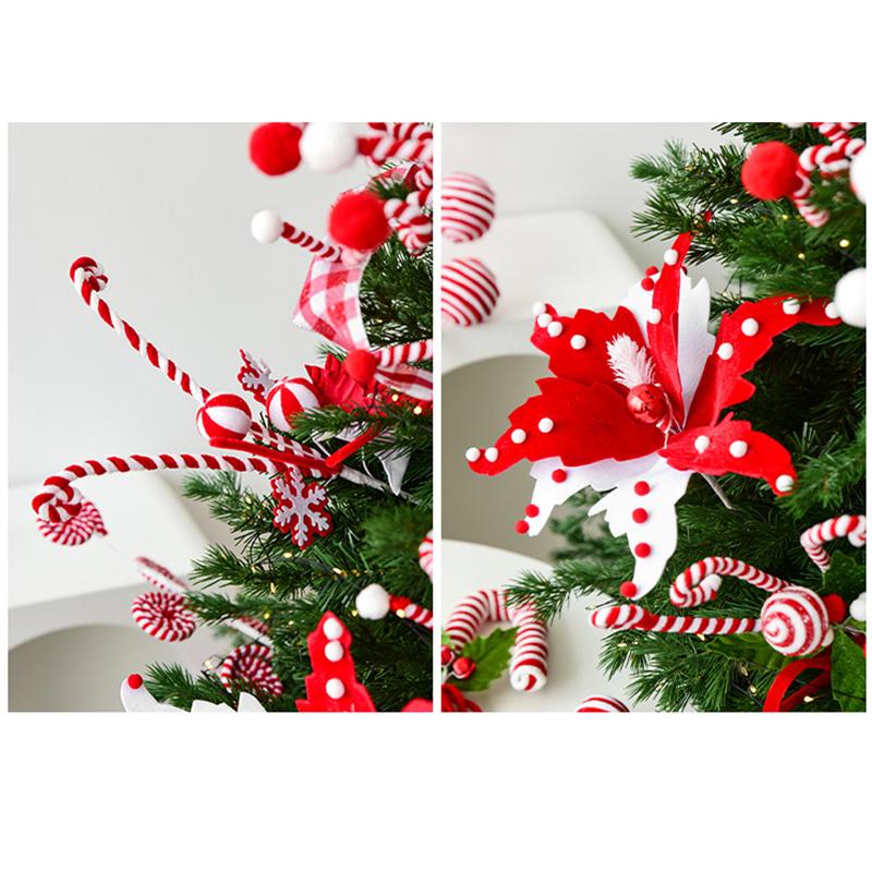 1 Stück Weihnachtsbaum Zuckerstangen Picks Feiertage Wolle Bonbonrolle Dekorationen Neujahrsbaumdeko Büro Mehrere Optionen verfügbar