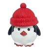 Christmas Penguin Candy Storage Box Red Hat Penguin Chocolate Goodies Snack Container Figurine Statue Resin Ornament